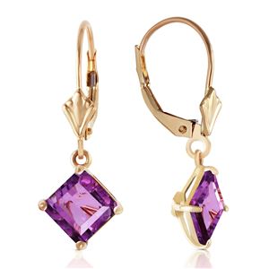 ALARRI 3.2 Carat 14K Solid Gold Excellence Amethyst Earrings