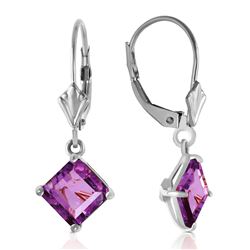 ALARRI 3.2 Carat 14K Solid White Gold Treasure Of Values Amethystsyt Earrings