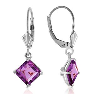 ALARRI 3.2 Carat 14K Solid White Gold Treasure Of Values Amethystsyt Earrings