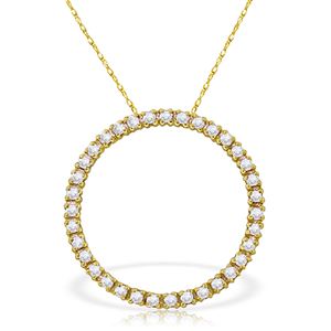 ALARRI 0.52 Carat 14K Solid Gold Diamond Circle Of Love Necklace