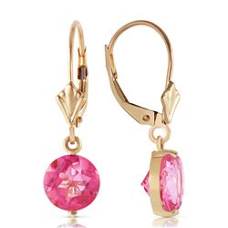 ALARRI 3.1 CTW 14K Solid Gold Girltalk Pink Topaz Earrings