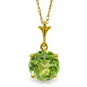 ALARRI 1.15 Carat 14K Solid Gold Fits Of Passion Peridot Necklace