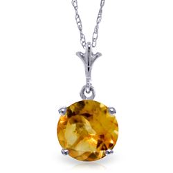 ALARRI 1.15 Carat 14K Solid White Gold Speak To My Heart Citrine Necklace