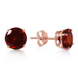 ALARRI 3.1 CTW 14K Solid Rose Gold Anna Garnet Stud Earrings