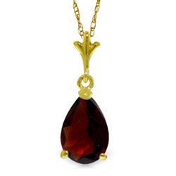 ALARRI 1.5 Carat 14K Solid Gold Ode To Love Garnet Necklace