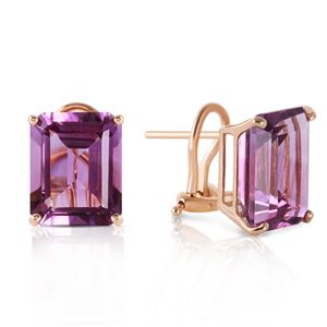 ALARRI 13 Carat 14K Solid Gold Distinction Amethyst Earrings