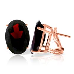 ALARRI 13 CTW 14K Solid Rose Gold French Clips Earrings Natural Garnet