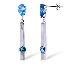 ALARRI 4.25 Carat 14K Solid White Gold I Amethyst Alive Blue Topaz Earrings