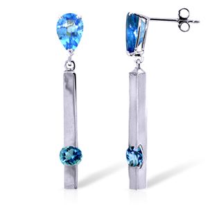 ALARRI 4.25 Carat 14K Solid White Gold I Amethyst Alive Blue Topaz Earrings