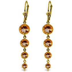 ALARRI 7.8 Carat 14K Solid Gold Drizzle Citrine Earrings