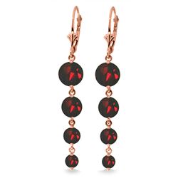 ALARRI 7.8 CTW 14K Solid Rose Gold Chandelier Earrings Natural Garnet