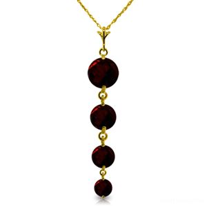 ALARRI 3.9 Carat 14K Solid Gold Contemplation Garnet Necklace