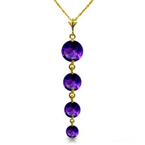 ALARRI 3.9 Carat 14K Solid Gold Salome's Dance Amethyst Necklace