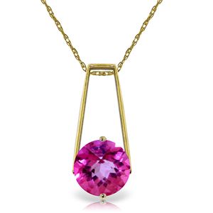 ALARRI 1.45 Carat 14K Solid Gold Sumptuous Moment Pink Topaz Necklace