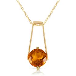 ALARRI 1.45 Carat 14K Solid Gold Privacy Citrine Necklace