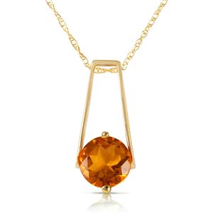 ALARRI 1.45 Carat 14K Solid Gold Privacy Citrine Necklace