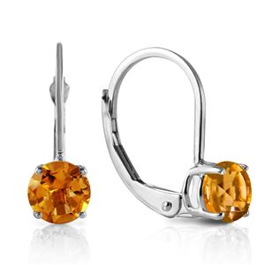 ALARRI 1.2 CTW 14K Solid White Gold Mending Fences Citrine Earrings