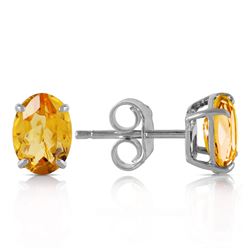 ALARRI 1.8 Carat 14K Solid White Gold I Found Someone Citrine Earrings