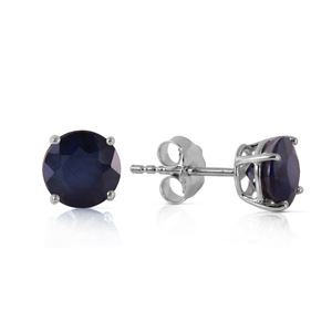 ALARRI 0.95 CTW 14K Solid White Gold In Wonderland Sapphire Earrings