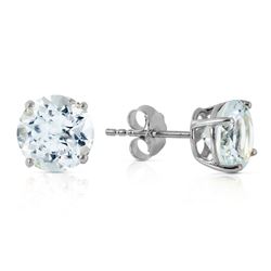 ALARRI 3.1 Carat 14K Solid White Gold Love We Share Aquamarine Earrings