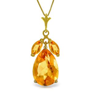 ALARRI 6.5 Carat 14K Solid Gold Triumph Citrine Necklace