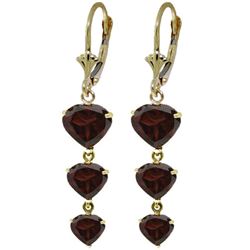 ALARRI 6 CTW 14K Solid Gold Chandelier Earrings Garnet