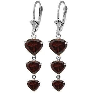 ALARRI 6 CTW 14K Solid White Gold Chandelier Earrings Garnet