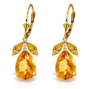 ALARRI 13 Carat 14K Solid Gold Magnificence Citrine Earrings