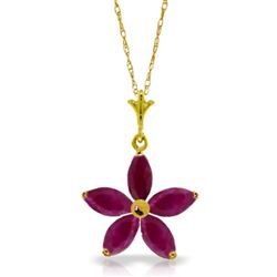 ALARRI 1.4 CTW 14K Solid Gold Festival Of Hope Ruby Necklace