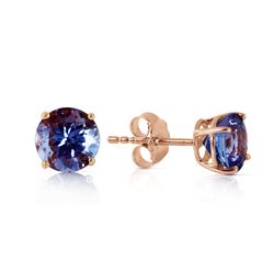 ALARRI 0.95 Carat 14K Solid Rose Gold Anna Tanzanite Stud Earrings