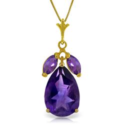 ALARRI 6.5 Carat 14K Solid Gold Christiana Amethyst Necklace