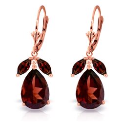 ALARRI 13 Carat 14K Solid Rose Gold Belle Garnet Earrings