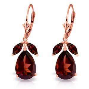 ALARRI 13 Carat 14K Solid Rose Gold Belle Garnet Earrings