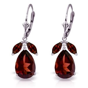 ALARRI 13 Carat 14K Solid White Gold Ophelia Garnet Earrings