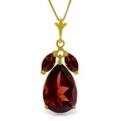 ALARRI 6.5 Carat 14K Solid Gold Early Autumn Garnet Necklace