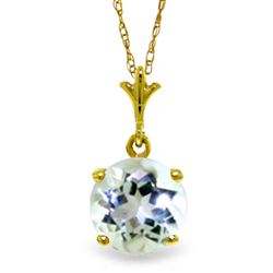 ALARRI 1.15 Carat 14K Solid Gold Affectionate Aquamarine Necklace