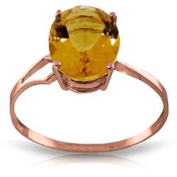 ALARRI 2.2 Carat 14K Solid Rose Gold Opulence Citrine Ring