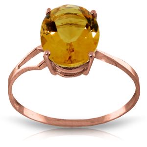 ALARRI 2.2 Carat 14K Solid Rose Gold Opulence Citrine Ring