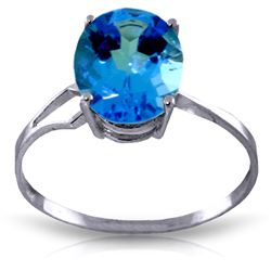 ALARRI 2.2 Carat 14K Solid White Gold How Could I Blue Topaz Ring