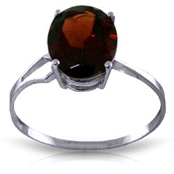 ALARRI 2.2 Carat 14K Solid White Gold Emphasis On Glamour Garnet Ring