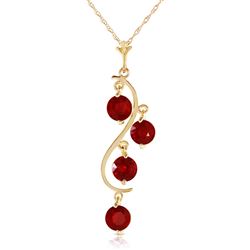ALARRI 2 CTW 14K Solid Gold Bare Truth Ruby Necklace