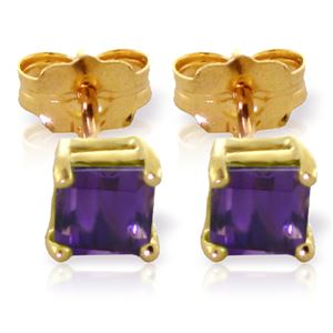 ALARRI 0.65 Carat 14K Solid Gold Cheers To Love Amethyst Earrings