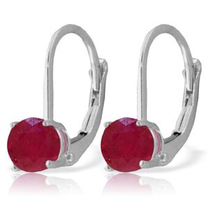 ALARRI 1.2 Carat 14K Solid White Gold Race Your Heart Ruby Earrings