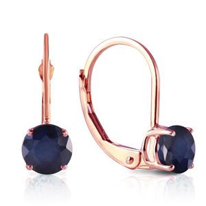 ALARRI 1.2 CTW 14K Solid Rose Gold Solitaire Sapphire Earrings