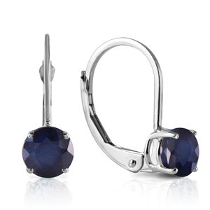 ALARRI 1.2 Carat 14K Solid White Gold Nestle Deeply Sapphire Earrings