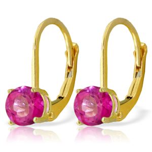 ALARRI 1.3 Carat 14K Solid Gold Ageless Pink Topaz Earrings