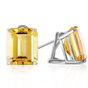 ALARRI 13 Carat 14K Solid White Gold Walk The Runway Citrine Earrings