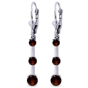 ALARRI 2.5 Carat 14K Solid White Gold Pathways Garnet Earrings