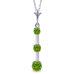 ALARRI 1.25 CTW 14K Solid White Gold Since You Know Peridot Necklace