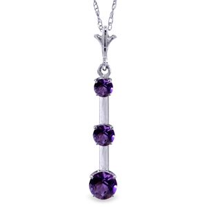 ALARRI 1.25 Carat 14K Solid White Gold Purple Of The Wild Amethyst Necklace